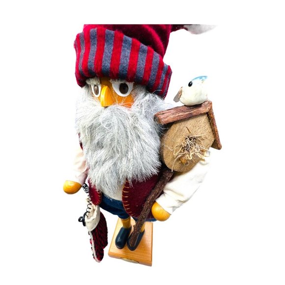 Grandeur Noel 24" Wooden Santa w/Bird & Birdhouse Nutcracker Limited Edition - Picture 8 of 12
